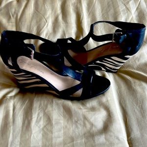 Women's wedge leather heels by Mark Fischer